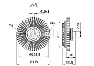 CFC 46 000S KNECHT/MAHLE Сцепление, вентилятор радиатора