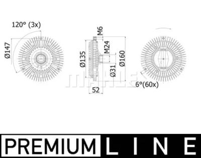 CFC 57 001P KNECHT/MAHLE Сцепление, вентилятор радиатора