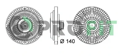 1720-3019 PROFIT Сцепление, вентилятор радиатора