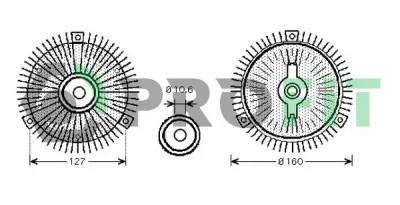 1720-4001 PROFIT Сцепление, вентилятор радиатора
