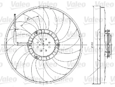 Вентилятор, охлаждение двигателя VALEO 696017