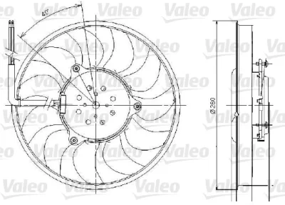 696018 VALEO Вентилятор, охлаждение двигателя