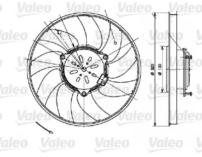 Вентилятор, охлаждение двигателя VALEO 696082