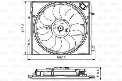 Вентилятор, охлаждение двигателя VALEO 696583