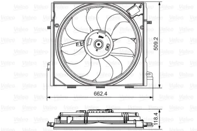 Вентилятор, охлаждение двигателя VALEO 696873