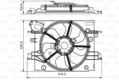 Вентилятор, охлаждение двигателя VALEO 696880