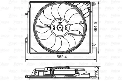 Вентилятор, охлаждение двигателя VALEO 696881