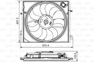 Вентилятор, охлаждение двигателя VALEO 698582