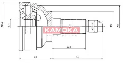 6558 KAMOKA Шарнирный комплект, приводной вал