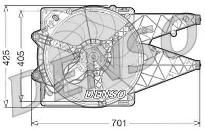 Вентилятор, охлаждение двигателя DENSO DER09101