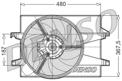 Вентилятор, охлаждение двигателя DENSO DER10002