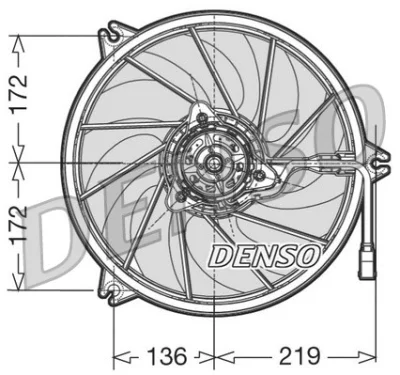 Вентилятор, охлаждение двигателя DENSO DER21006