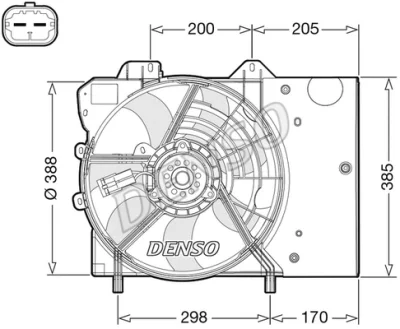 DER21024 DENSO Вентилятор, охлаждение двигателя