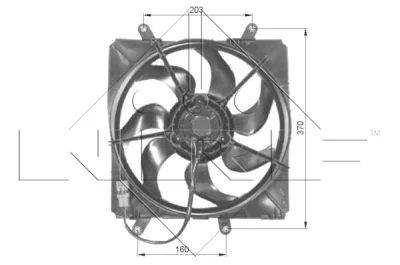 47054 NRF Вентилятор, охлаждение двигателя