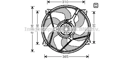 Вентилятор, охлаждение двигателя AVA CN7530