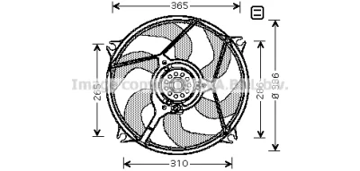 CN7531 AVA Вентилятор, охлаждение двигателя