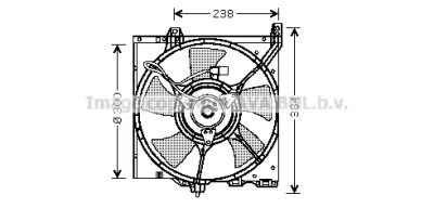 Вентилятор, охлаждение двигателя AVA DN7504