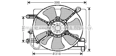 DW7515 AVA Вентилятор, охлаждение двигателя