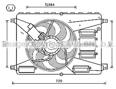 Вентилятор, охлаждение двигателя AVA FD7556