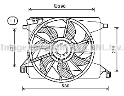 FD7560 AVA Вентилятор, охлаждение двигателя