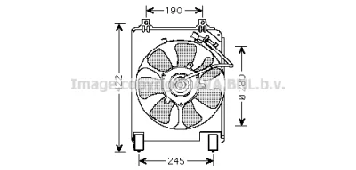 Вентилятор, охлаждение двигателя AVA HD7526
