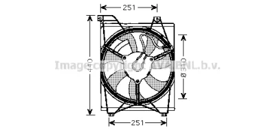 Вентилятор, охлаждение двигателя AVA KA7516