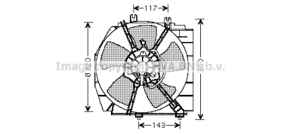 Вентилятор, охлаждение двигателя AVA MZ7513