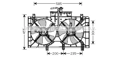 Вентилятор, охлаждение двигателя AVA MZ7537