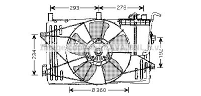 Вентилятор, охлаждение двигателя AVA TO7508