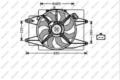 AA640F003 PRASCO Вентилятор, охлаждение двигателя