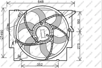 BM120F001 PRASCO Вентилятор, охлаждение двигателя