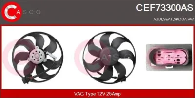 CEF73300AS CASCO Вентилятор, охлаждение двигателя