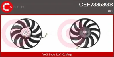 CEF73353GS CASCO Вентилятор, охлаждение двигателя