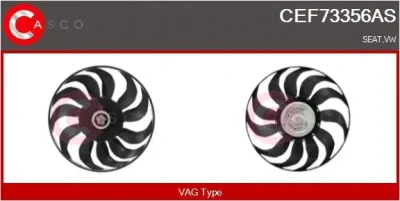 CEF73356AS CASCO Вентилятор, охлаждение двигателя