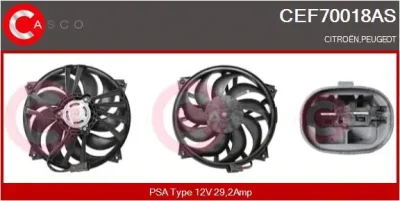 CEF70018AS CASCO Электродвигатель, вентилятор радиатора