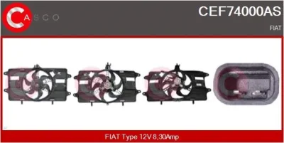 CEF74000AS CASCO Электродвигатель, вентилятор радиатора