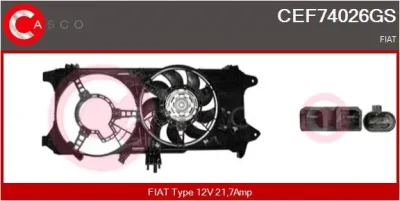 CEF74026GS CASCO Электродвигатель, вентилятор радиатора