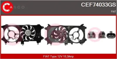 CEF74033GS CASCO Электродвигатель, вентилятор радиатора