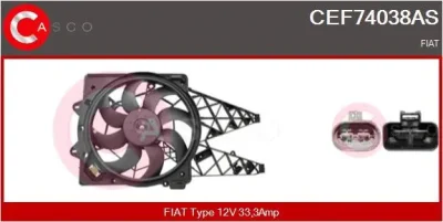 CEF74038AS CASCO Электродвигатель, вентилятор радиатора