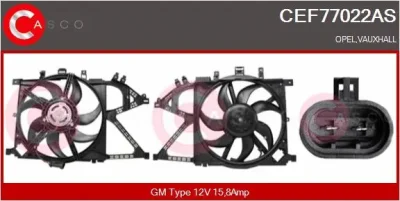 CEF77022AS CASCO Электродвигатель, вентилятор радиатора