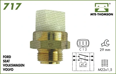 Термовыключатель, вентилятор радиатора MTE-THOMSON 717.95/102