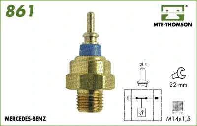 861 MTE-THOMSON Термовыключатель, вентилятор радиатора