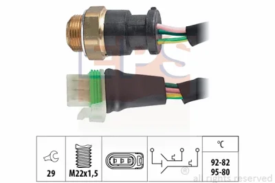 Термовыключатель, вентилятор радиатора EPS 1.850.618
