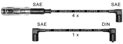 ZK415 BBT Высоковольтные провода (комплект проводов зажигания)