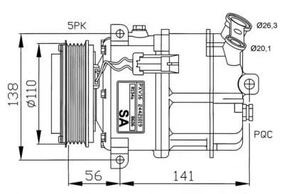 32190G NRF Компрессор кондиционера