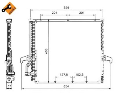 Радиатор кондиционера NRF 35006