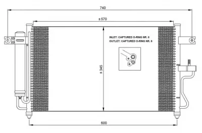 Радиатор кондиционера NRF 35427