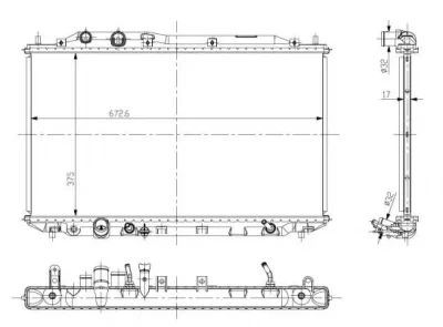 56136 NRF Радиатор охлаждения двигателя