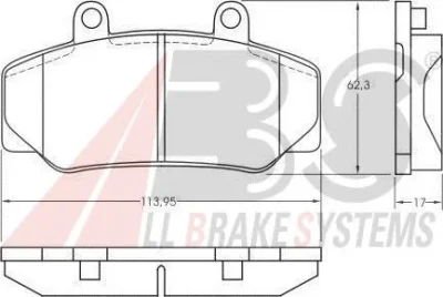 36177 OE A.B.S. Тормозные колодки