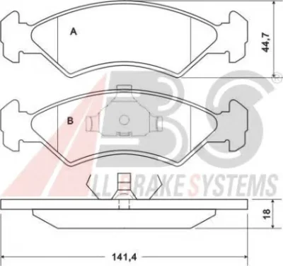 36707 OE A.B.S. Тормозные колодки